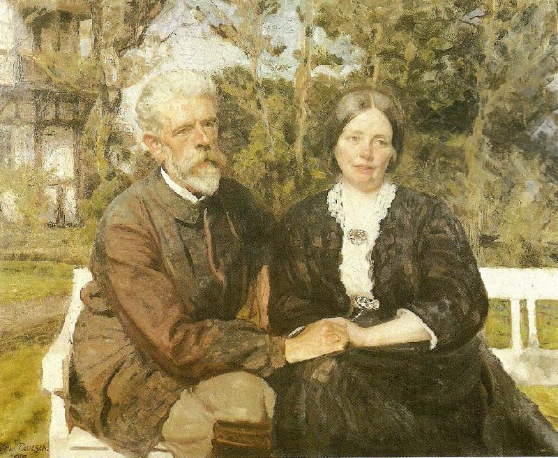Julius Paulsen laurits tuxen og hustru frederikke i haven ved villa dagminne i skagen France oil painting art